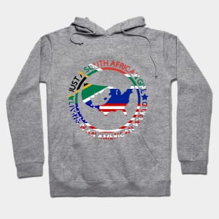 South African American flag, South African Girl Living in an American World Hoodie